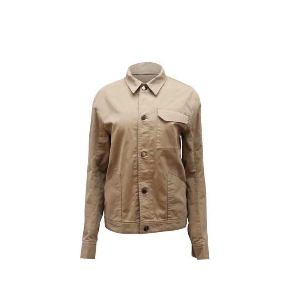 Helmut Lang Shirt Jacket in Brown Cotton